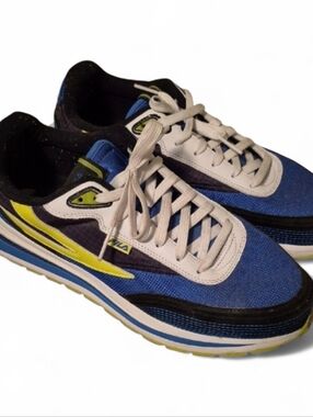 Fila Men's Blue, White & Yellow Athletic Runner Sneakers